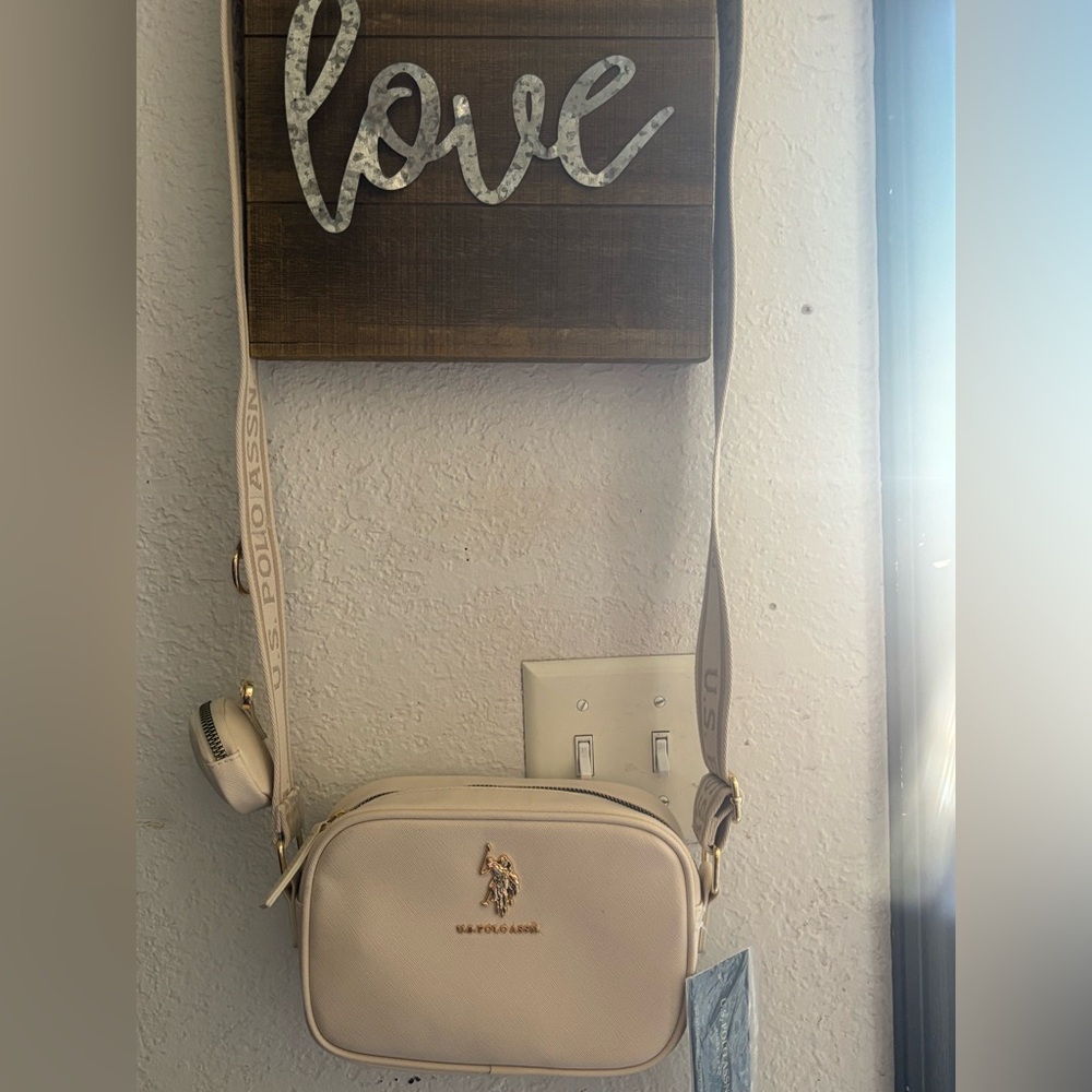 U.S. Polo Assn. Cream Crossbody Bag